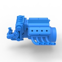 Engine V8 for vintage dragster V2 Scale 1:25 - Thumbnail 9