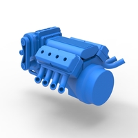 Engine V8 for vintage dragster V2 Scale 1:25 - Thumbnail 10