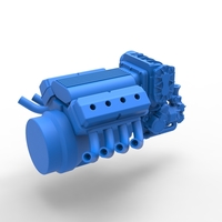 Engine V8 for vintage dragster V2 Scale 1:25 - Thumbnail 14