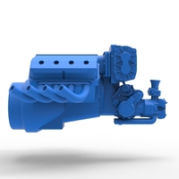 Engine V8 for vintage dragster V2 Scale 1:25 - Thumbnail 15