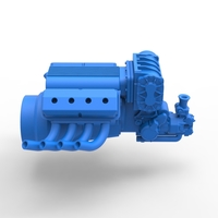 Engine V8 for vintage dragster V2 Scale 1:25 - Thumbnail 16