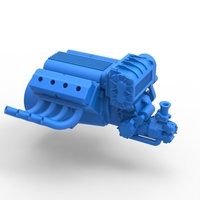 Engine V8 for vintage dragster V2 Scale 1:25 - Thumbnail 17