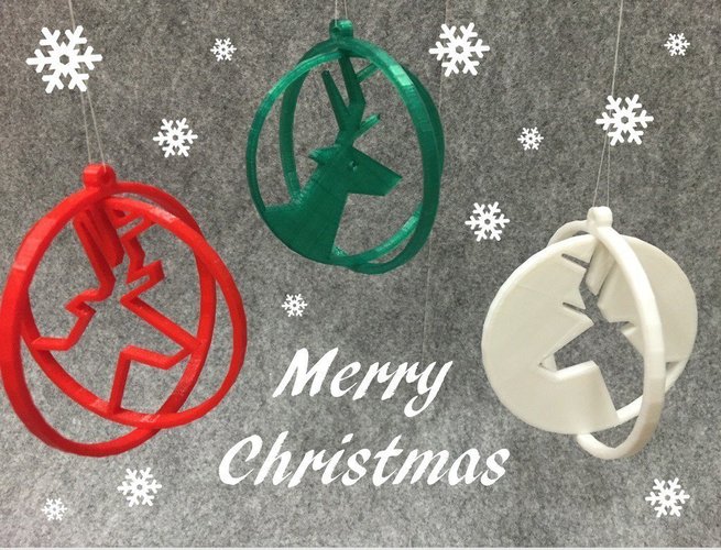Deer ring for Christmas 3D Print 52863