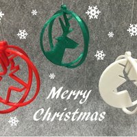 Small Deer ring for Christmas 3D Printing 52863