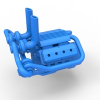 Quad turbo V8 Engine Scale 1:25 - Thumbnail 2