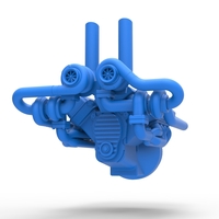 Quad turbo V8 Engine Scale 1:25 - Thumbnail 5