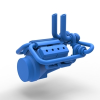 Quad turbo V8 Engine Scale 1:25 - Thumbnail 14