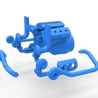 Quad turbo V8 Engine Scale 1:25 - Thumbnail 19