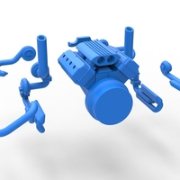 Quad turbo V8 Engine Scale 1:25 - Thumbnail 22