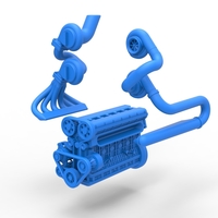 Twin Turbo straight-six engine V3 Scale 1:25 - Thumbnail 17