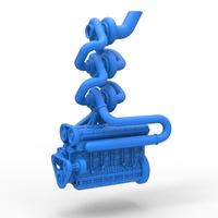 Triple Turbo straight-six engine Scale 1:25 - Thumbnail 1