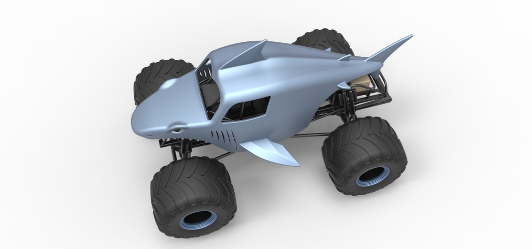 Shark Monster Truck Scale 1:25 3D Print 528802