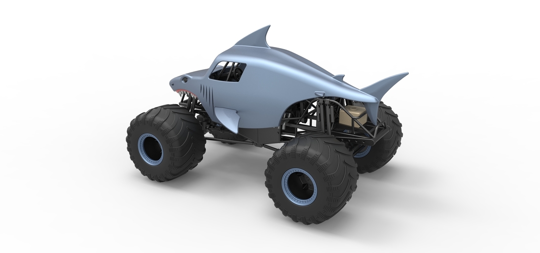 Shark Monster Truck Scale 1:25 3D Print 528810