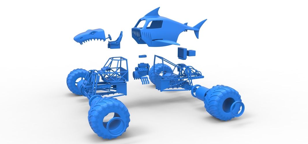 Shark Monster Truck Scale 1:25 3D Print 528816