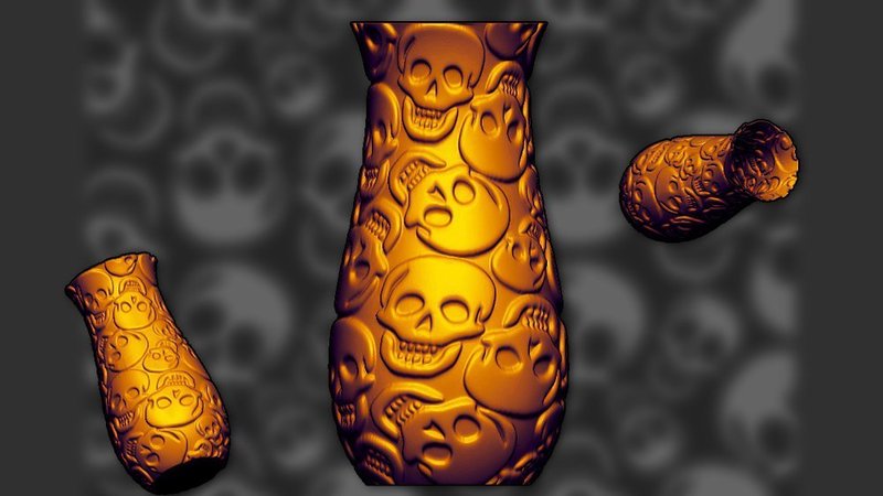 Skull Vase