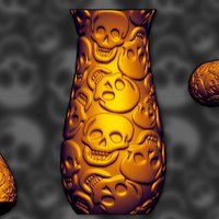 Small Skull Vase 3D Printing 52882