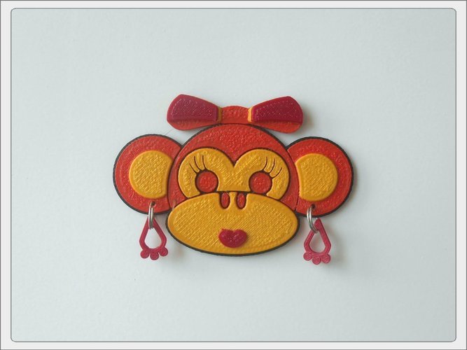 Magnet "Monkey Girl" 3D Print 52883