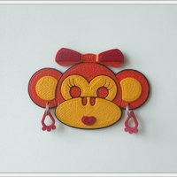 Small Magnet "Monkey Girl" 3D Printing 52883