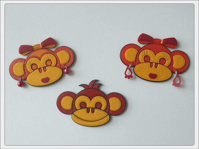 Magnet "Monkey Girl" 3D Print 52885