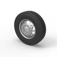 10 Hole front wheel of old school truck 1:25 - Thumbnail 7