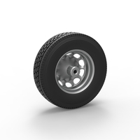 10 Hole front wheel of old school truck 1:25 - Thumbnail 8