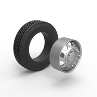 10 Hole front wheel of old school truck 1:25 - Thumbnail 9