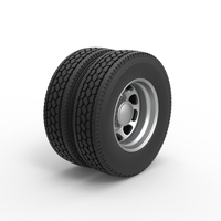 10 Hole rear double wheel of old school truck 1:25 - Thumbnail 2