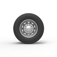 10 Hole rear double wheel of old school truck 1:25 - Thumbnail 5