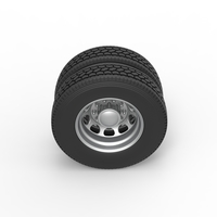 10 Hole rear double wheel of old school truck 1:25 - Thumbnail 6