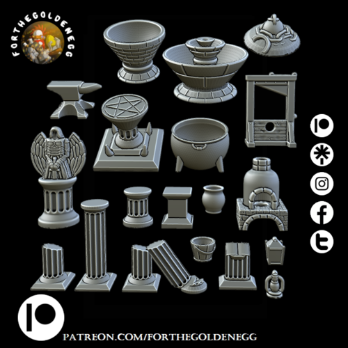 Fantasy Accessory Pack 3D Print 528991