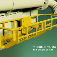 Small Ukrainian T-80UD turret basket 1/35 3D Printing 528997