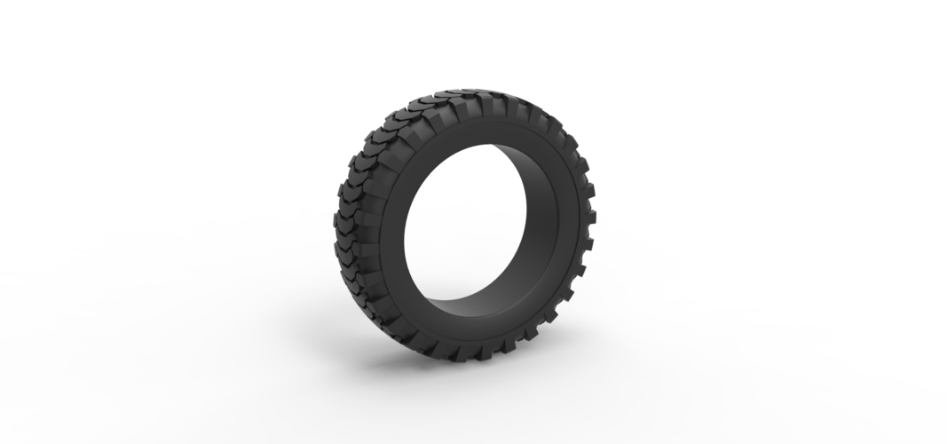 Diecast military tire 13 Scale 1:25 3D Print 529043
