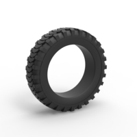 Small Diecast military tire 13 Scale 1:25 3D Printing 529043
