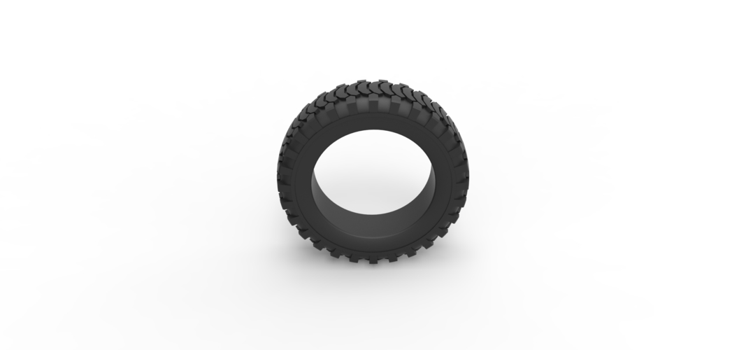 Diecast military tire 13 Scale 1:25 3D Print 529048