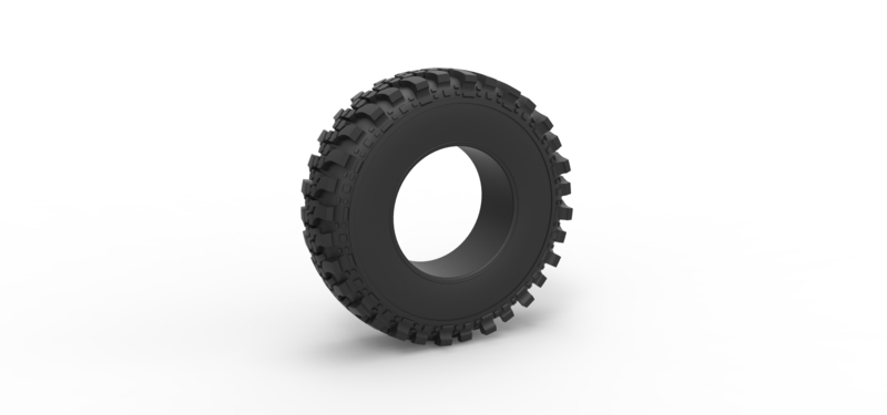 Offroad tire 87 Scale 1:25