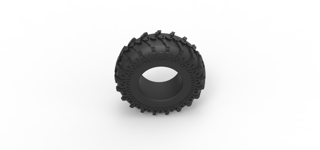 Diecast offroad tire 89 Scale 1:25 3D Print 529092