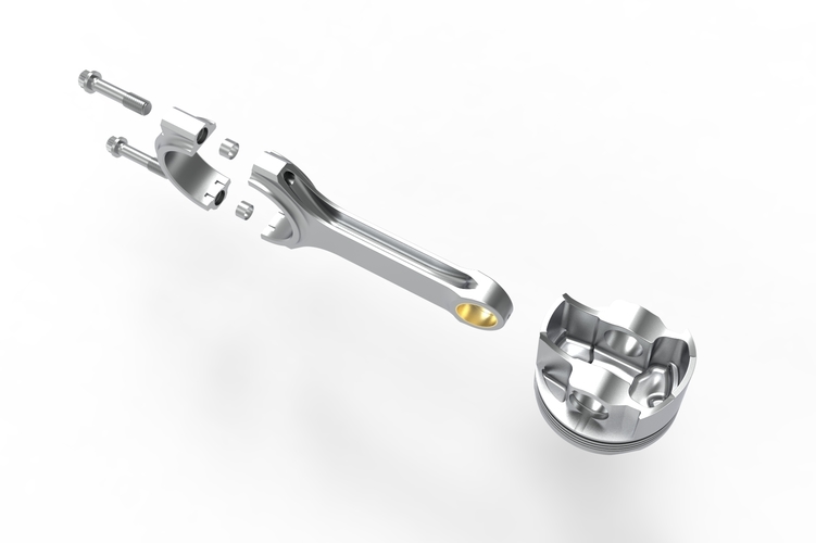 piston and connecting rod 3D Print 529159