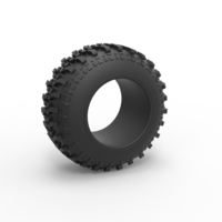 Small Diecast offroad tire 92 Scale 1:25 3D Printing 529164