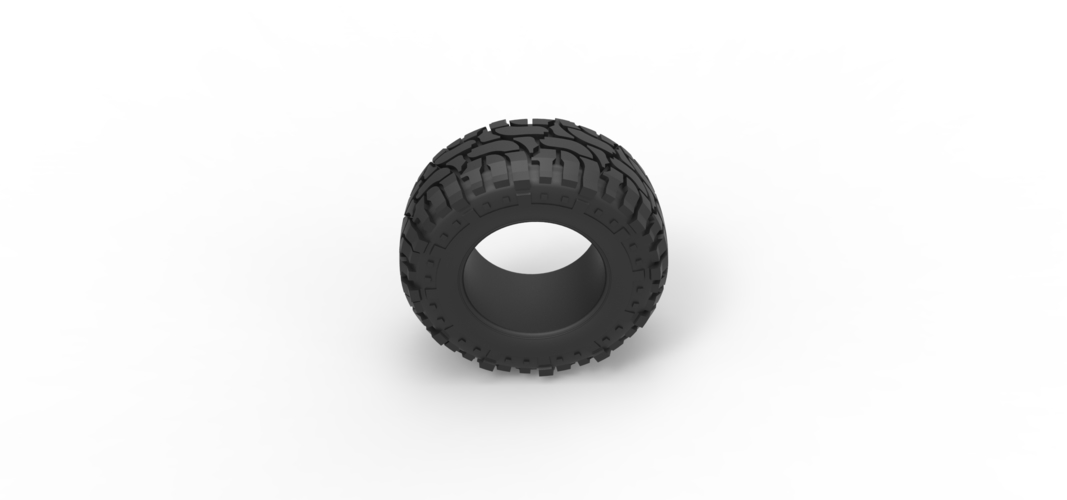 Offroad tire 98 Scale 1:25 3D Print 529236