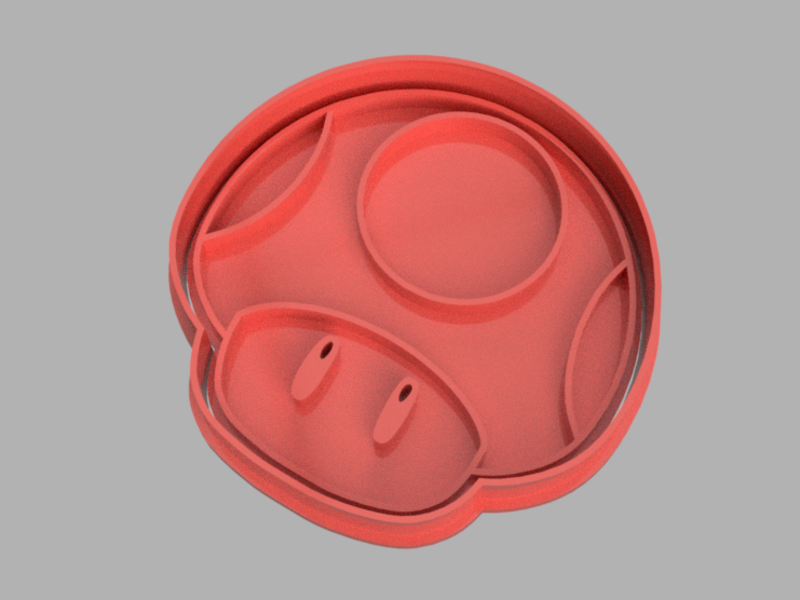 Cookie cutter mushroom mario