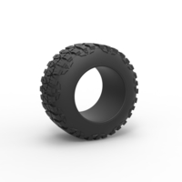 Small Offroad tire 99 Scale 1:25 3D Printing 529242