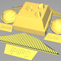 SNITCH DORADA CON BASE Y LETREROS INTERCAMBIABLES - Thumbnail 2