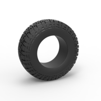 Small Offroad tire 102 Scale 1:25 3D Printing 529276