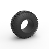 Small Diecast offroad tire 104 Scale 1:25 3D Printing 529300
