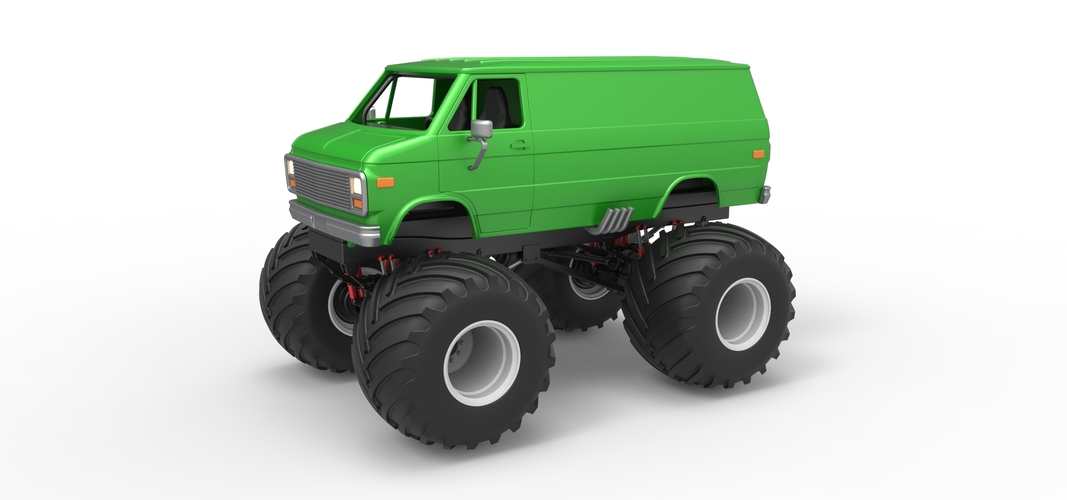 Diecast Monster Truck Van Scale 1:25 3D Print 529349