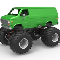 Diecast Monster Truck Van Scale 1:25 - Thumbnail 1