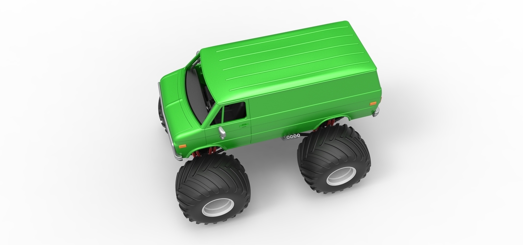 Diecast Monster Truck Van Scale 1:25 3D Print 529352