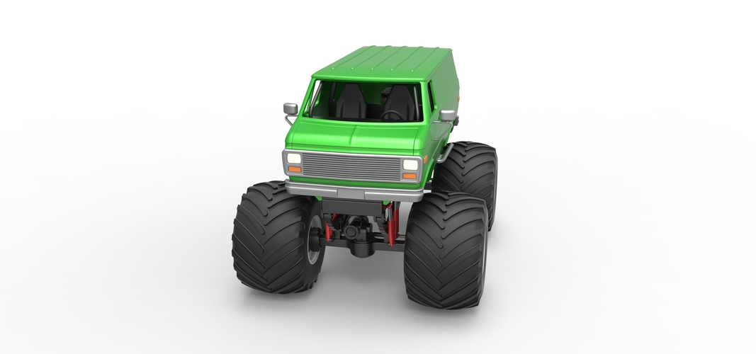 Diecast Monster Truck Van Scale 1:25 3D Print 529353