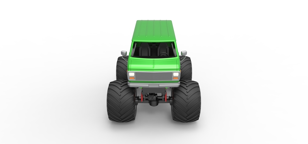 Diecast Monster Truck Van Scale 1:25 3D Print 529356