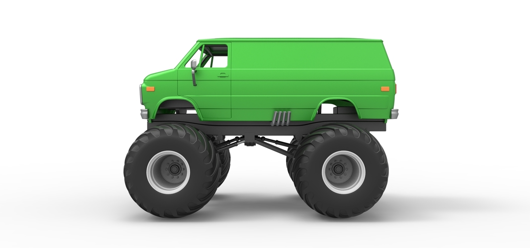 Diecast Monster Truck Van Scale 1:25 3D Print 529357